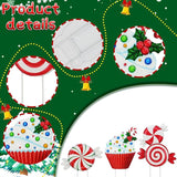 3 Pack Metal Christmas Yard Signs Decor for Multiple Stacked,Voumsil Christmas Yard Stakes with Candy Fall Yard Decor for Outside Garden Yard Lawn Porch