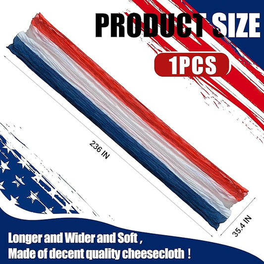 3 * 20ft Patriotic Bunting Banner 4th of July American Bunting Flag Red White and Blue Banner Outdoor Decoration for Independence Day Party Labor Day Veterans Day Memorial Day Porch Yard Door