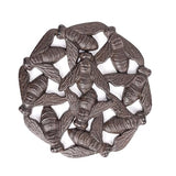 Sungmor Vintage Cast Iron Bees Stepping Stone,Rustic Garden Decorative Stone,Wear Resistant Stepping Mat,Outdoor Patio Pathway Accent for Lawn,Yard