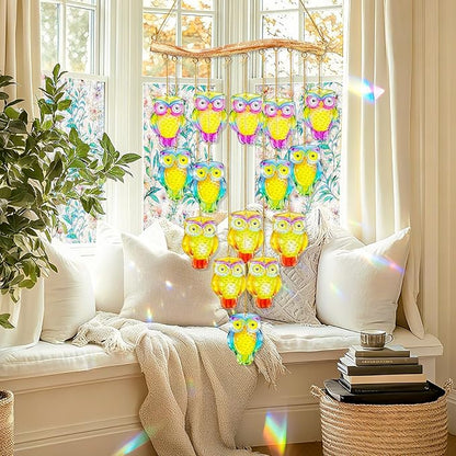32.8" Color Glass Sea Wind Chimes for Outdoor, Handcrafted Hanging Wind Chimes for Outside, Small Unique Suncatcher Shell Windchimes for Women Gifts Garden Patio Yard Beach Party Wedding Decor