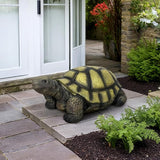 Realistic Turtle Figurine for Garden, Deck, or Indoor Decor – Concrete Tortoise Sculpture with Hand-Painted Shell Detail – Perfect for Landscaping, Pond Areas, or Nature-Themed Home Design