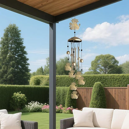 Wind Chimes for Outside Decor Gifts - 42" Metal Highland Cow Decor Windchimes Indoor Outdoor Garden Patio Yard Home Decoration,Gifts for Men Women,Mom Grandma Wife Friends Birthday