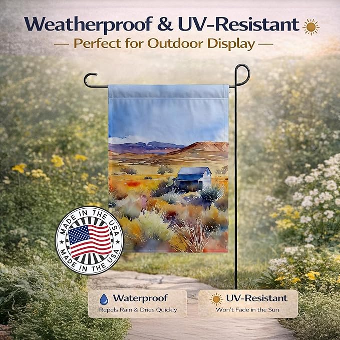 Caroline's Treasures Nevada Sagebrush in Watercolor Garden Flag Mailbox Flag Decorative Yard Flag Banner Outside Patio Artwork Yard Flower Beds, Garden Size, Multicolor