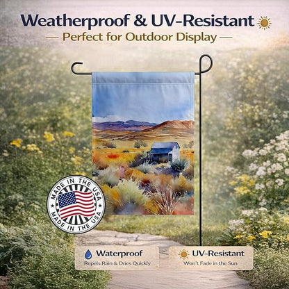 Caroline's Treasures Nevada Sagebrush in Watercolor Garden Flag Mailbox Flag Decorative Yard Flag Banner Outside Patio Artwork Yard Flower Beds, Garden Size, Multicolor