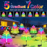 WEITEXS Solar Garden Lights Waterproof 3 Pack 7 Color Changing Outdoor Decorative Rainbow Jellyfish Lights for Outside Yard Pathway Garden Decor Patio Lawn Gifts for Mother's Women
