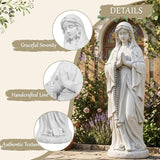 Virgin Mary Praying Statue, Outdoor 30 Inch Tall Large Religious Garden Statue, Blessed Mother Outdoor Statue, Virgen De Guadalupe Statues for Yard, Patio, Home Decor