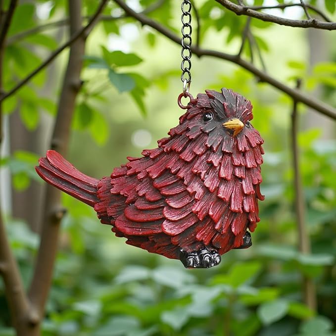 Cardinal Figurine Red Bird Gifts Garden Decor Statues, Mini Red Bird Garden Sculptures Ornaments, Beautiful Cardinal Gifts for Christmas Birthday for Mom Grandma
