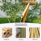 Bamboo Fountain Kit with Pump, Bird Bath Bamboo Fountain Solar Zen Garden Bamboo Fountain Bamboo Flowing Water Courtyard Decoration with Bamboo Raft and Spoon, for Fish Tank, Pond,70cm/27.5in (80cm/