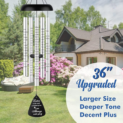 Sympathy Gift Wind Chimes for Outside - 36'' Large Memorial Wind Chimes for Loss of Loved One, Bereavement Gifts Windchimes in Memory of Loved One, Mother/Mom/Father, Condolence Remembrance Deep Tone