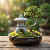 I-MART Pagoda Garden Statue, 3.5 Inch Mini Japanese Garden Decor, Small Stone Pagoda for Bonsai Decorative Accessories, Zen Garden Decor, Asian Miniature Statue for Terrarium Micro Landscape