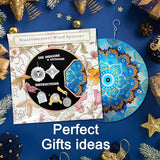 Aoedelyart Wind Spinners Outdoor Mandala Peacock Blue Eye‌,12In Stainless Steel Wind Spinner Hanging Garden Decor,Garden Gifts for Women,Men,Mother,Father,Wind Sculptures 3D Kinetic Yard Art Ornament