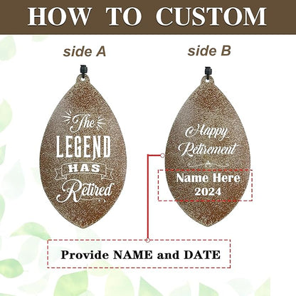 ASTARIN Personalized Happy Retirement Gift, Custom Name Retirement Wind Chimes for Women Men, 35" Large Deep Tone Wind Chime Retire Gifts for Teacher Husband Friends Parents(Produced in USA)