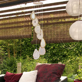Cozy Tower Agate Wind Chimes for Outside Unique, Outdoor Home Garden Decor Geode Hanging Decorations, Natural Color