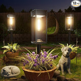 ALFIOT Solar Pathway Lights Outdoor, 12 Pack Bright Solar Lights Outdoor, Auto On/Off, IP65 Waterproof Landscape Lighting for Yard Patio Walkway Driveway Pathway (Warm White)