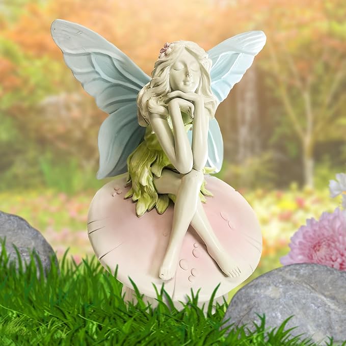 Spoontiques - Decorative Garden Statue - Colorful Home Décor for Indoor or Outdoor Use - Patio Decoration - Garden Accessory - Fairy Garden Statue
