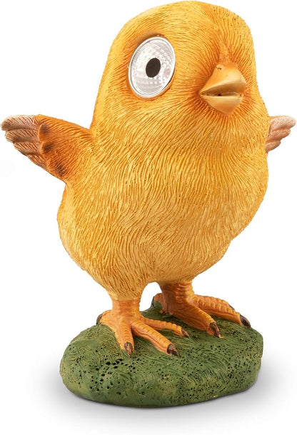 Blazin Solar Garden Baby Chick Decoration | Outdoor Yard Decor - Lawn Ornaments | Solar Decorative Lights for Patio, Balcony, Deck | Weather Resistant - LED | Housewarming Gift | Auto On/Off