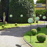 Solar Lights Outdoor Decorative Solar Mosaic Garden Stakes Cracked Glass Decorative Waterproof Outdoor Lights for Landscape Patio Yard Walkway Decoration Green