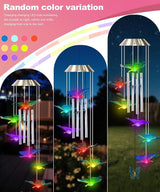 Nacome Wind Chimes for Outside: Tubes Memorial Wind Bell Mother's Day Birthday Gifts for Mom Women Grandma Her - Yard Garden Indoor Outdoor Decor (Butterfly)