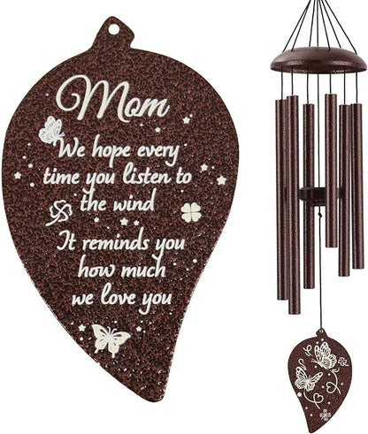 Gifts for Mom, Moms Wind Chimes, Christmas Best Gift for Mom, Mother Birthday Gift from Daughter Son, Love Reminder Gifts for Birthday Thanksgiving Mother's Day，32in