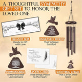 32 Inch Hummingbird Memorial Wind Chimes Outdoor, Sympathy Gifts for Loss of Loved One, Memorial Gifts for Loss of Mom, Sympathy Wind Chimes for Mother, Father, Brother, Sister