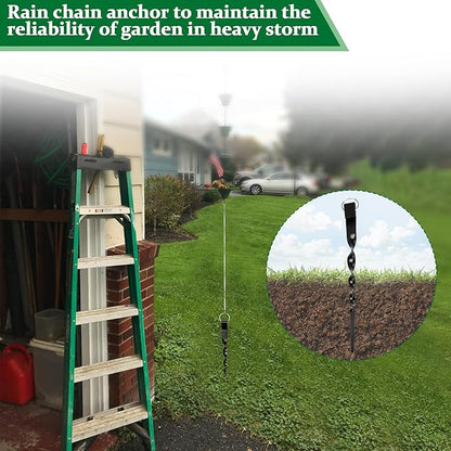 Rain Chains Direct Ground Anchor-13 Rain Chain Accessories for Eaves Drain Chain Fixed Stake Replacement