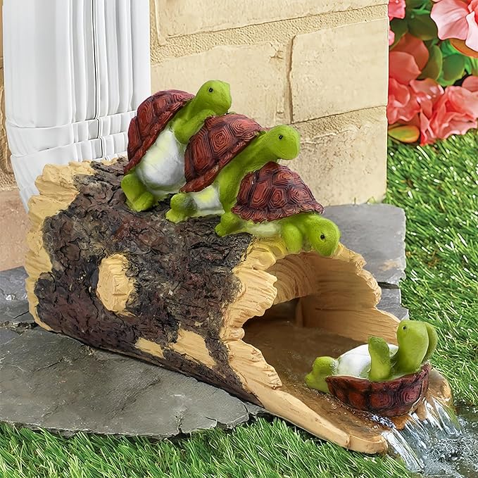 Funny Turtle Gutter Downspout Extender Statue, Garden Animal Decor Gutter Extension, Splash Block, Eco-Friendly Resin, Outdoor Decor Sculpture, Gutter Diverter Rain Perfect for 3"x4" Downspout
