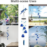 Bird Wind Chimes for Outside，Steller'Jay Bird Gifts，Blue Bird Wind Chimes Outdoor Decorations, Mother‘s Day Gifts for Mom/Grandma,Garden Patio Backyard Hanging Decor.