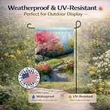Caroline's Treasures North Carolina Dogwoods in Watercolor Garden Flag Mailbox Flag Decorative Yard Flag Banner Outside Patio Artwork Yard Flower Beds, Garden Size, Multicolor