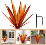 Homight Large Agave Sculpture Rustic Metal Agave Plant Outdoor Interior Decoration Outdoor Lawn Decoration Yard Wooden Posts Matching Garden Suitable for Patio