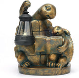 Turtle Solar Powered Outdoor Garden Statue, Resin Statue with Solar Light Lantern, Decorative Lawn, Yard Outdoor Turtle Decoration. Unique Home Decoration, Gifts for Women,Mom on Mother's Day