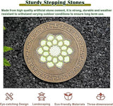 Garden Stepping Stones， Home Villa Garden Patio Stones for Decorative Ground(Style 2,2pcs)