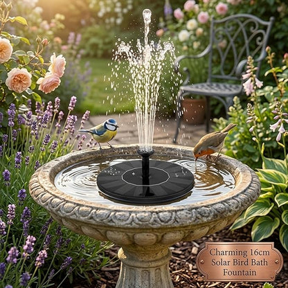 Solar Fountain, Solar Powered Bird Bath Fountain Pump, Solor Bird Bath Fountain, Solar Bubbler for Bird Bath, Solar Powered Bird Fountain, for Outdoors Garden Patio Backyard Decor