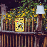 Funny Bee Metal Sign, Metal Country Rustic Tin Sign, Bee Cool, Yard Sign Garage Farm Outside Garden Wall Decor Sign Plaque Outdoor for Home Fence 8 X 12 Inch