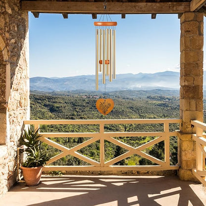 Mom Gifts Wind Chime - Metal Windchimes Indoor Outdoor Hanging Decor Waterproof Garden Patio Decoration Appreciation Mother's Day Birthday Gift for Best Mama Mother in Law from Daughter Son