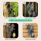Solar Dragon Lamp Garden Statue - Outdoor Medieval Fantasy Decoration for Garden, Yard Art & Lawn Ornaments, Weather-Resistant Solar Lantern Figurine Gift