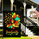 Juneteenth Garden Flag Black Liberation Yard Flags June 19 1865 African American Emancipation Independence Black Freedom Celebration Yard Outdoor Decoration Sign 12X18 Double Sided