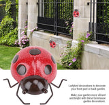 Focket Metal Garden Decor, Iron Handcrafted Industrial Coating Bright Colors Yard Art Lawn Ornaments Real Design Lifelike Easy to Install Metal Sculpture for Lawn, Yard (Red)