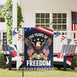 250 Anniversary USA Garden Flags, 250 Year American Anniversary Yard Flags 12x18 Inch Double Sided, Patriotic with Eagle Design Flag 250th Anniversary Decorations for Porch Patio Lawn Garden Decor