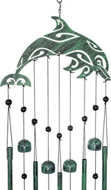 VP Home Dolphin Tribal Wind Chimes for Outside, 28.5-Inch Wind Chimes with Rustic Design for Gardens, Patios, and Porches, Thoughtful Gifts for Mom, Grandma, and Dolphin Lovers
