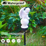 for Angel Lights Solar Stake for Garden, Decorative Stake Light Solar Angel Garden Decor, Waterproof Outdoor Figurine Lights, Angel Statues Light fit Cemetery, Grave, Lawn, Patio, Pathway