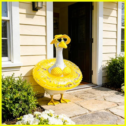 Independence Day Style Cute Outfit for 23-Inch Cement Goose – Outdoor Garden Yard Porch Decor