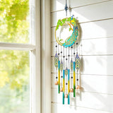 Peacock Dream Catchers Windchimes with Copper Bells 28" Peacock Wind Chimes for Outside Compose‌ Zen Atmosphere Suitable for Outdoor, Garden, Unique Peacock Home Decor Ideal Gift