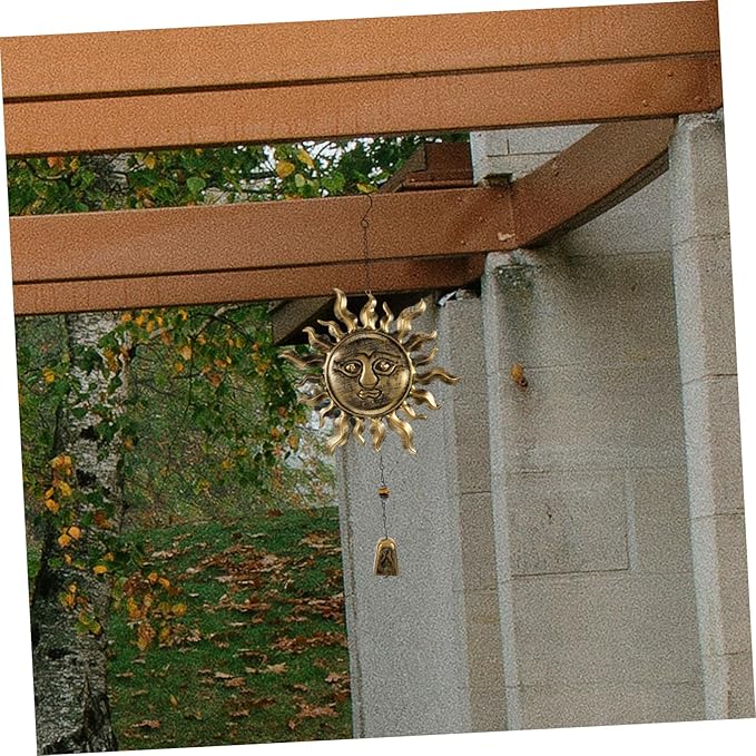 Sosoport 1pc Chime Rustic Hanging Bell Chime for Garden and Patio Decor Memorial Wind Artistic Design and Sturdy Construction for Use