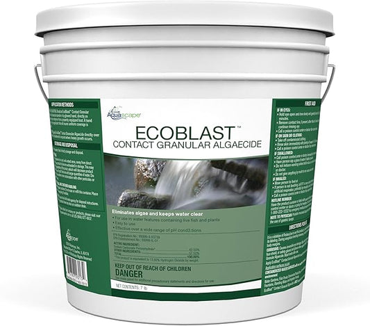 Aquascape EcoBlast Contact Granular Algaecide for Ponds, Waterfalls, Fountains, Streams, and Rocks, 7 lb / 3.2 kg, 29313