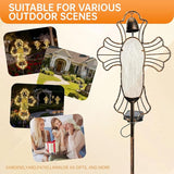 Solar Lights Garden Backyard Decor Outdoor,Angel Figurine Waterproof Light Cross Stake,Housewarming Yard Patio Pathway Lawn Ornaments Ideas for Gardening Mother Grandma