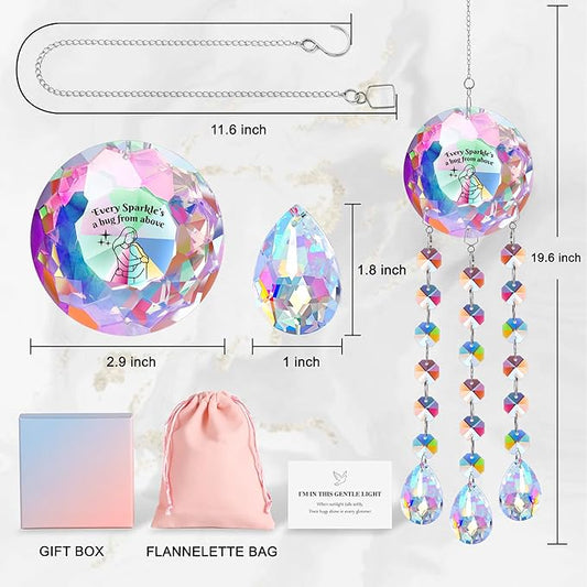 Suncatcher Crystal Memorial Gifts,Every Sparkle’s a Hug from Above,Sympathy Gifts for Loss of Loved One Remembrance Keepsake Decor