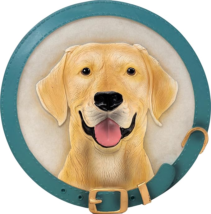 Spoontiques - Garden Décor - Yellow Lab Stepping Stone - Decorative Stone for Garden