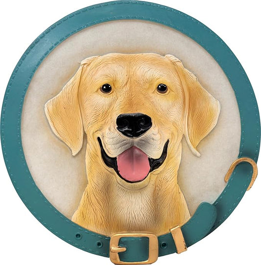 Spoontiques - Garden Décor - Yellow Lab Stepping Stone - Decorative Stone for Garden