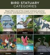 Regal Art & Gift Peacock Metal Statue – Indoor Outdoor Decorative Sculpture for Home & Garden Décor, Weather-Resistant Yard Art Figure for Patio, Lawn, Standing
