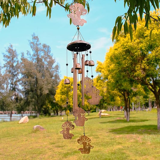 GDNSFIT Mushroom Wind Chimes for Outside, Metal Windchimes Outdoors, Mushroom Gifts for Women/Men, Memorial/Birthday Gifts, Garden Decor for Outside, Patio or Yard, Durable Chimes for Outdoors